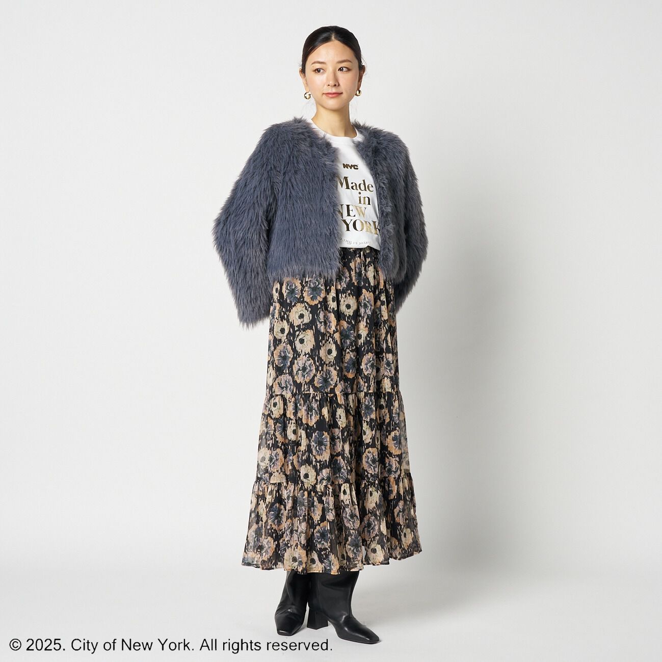  「GOOD ROCK SPEED NYC METALIC PRINT L/S T-SHIRT」|Tシャツ・カットソー|