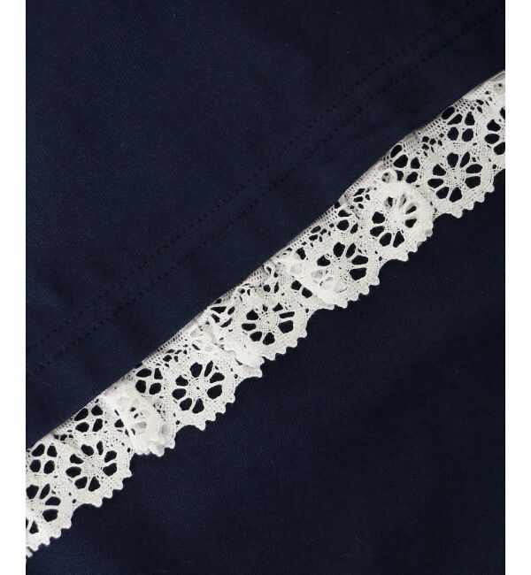  「《手洗い可能》komatsu.裾レースクロップドTシャツ」|Tシャツ・カットソー|