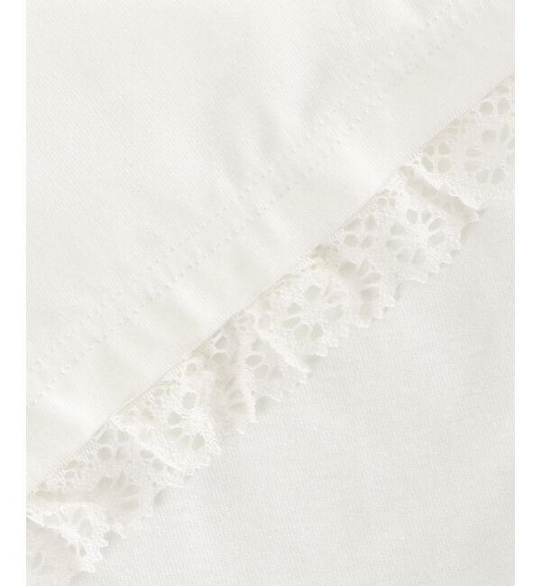  「《手洗い可能》komatsu.裾レースクロップドTシャツ」|Tシャツ・カットソー|