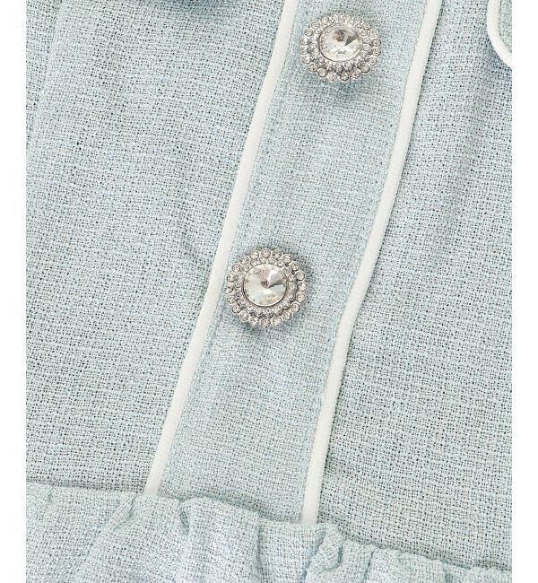  「肩リボンツイードペプラムブラウス」|シャツ・ブラウス|