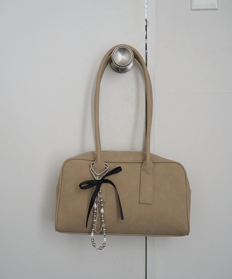 earth music&ecology「ワイドスクエアボストンバッグ」|ハンドバッグ|