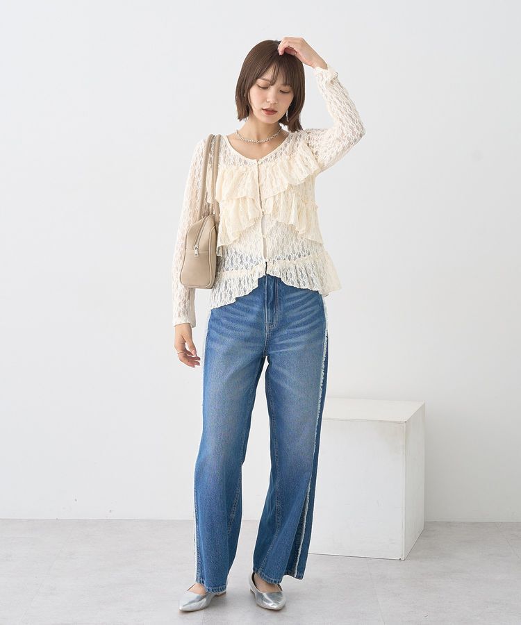 earth music&ecology「ワイドスクエアボストンバッグ」|ハンドバッグ|