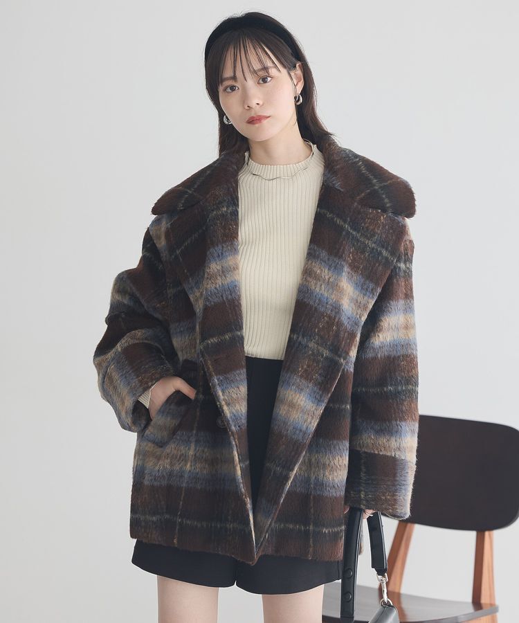 earth music&ecology「チェックシャギーコート」|その他|