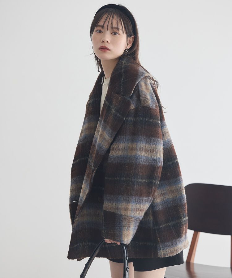 earth music&ecology「チェックシャギーコート」|その他|