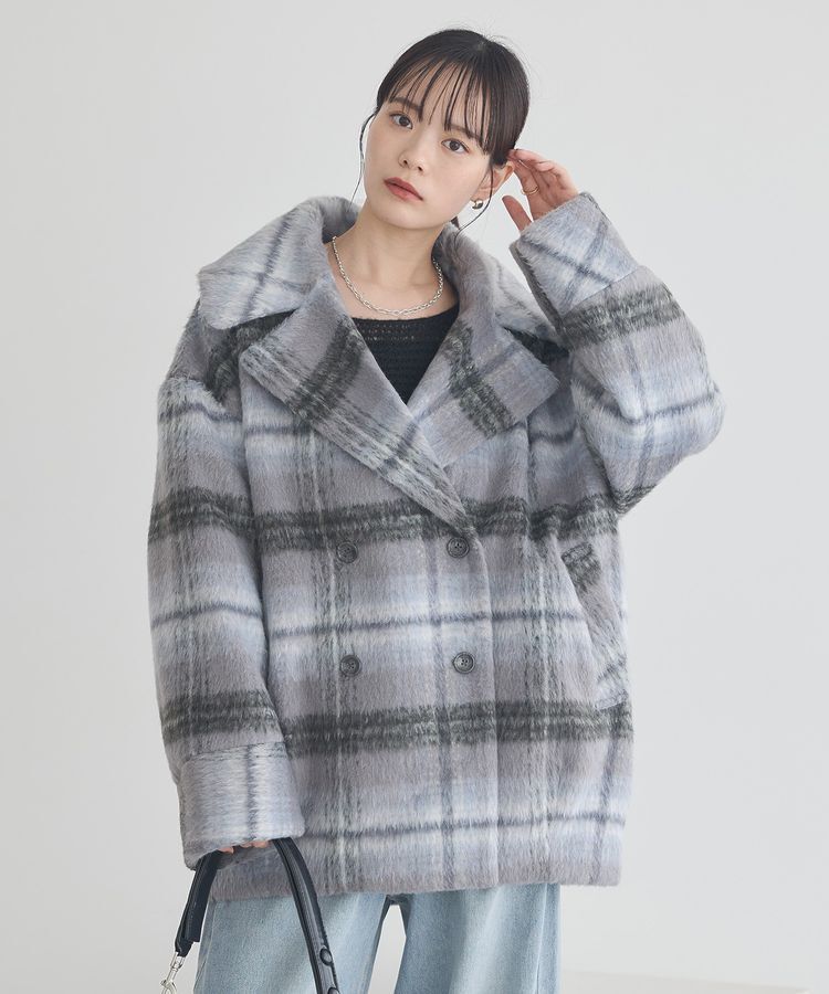 earth music&ecology「チェックシャギーコート」|その他|