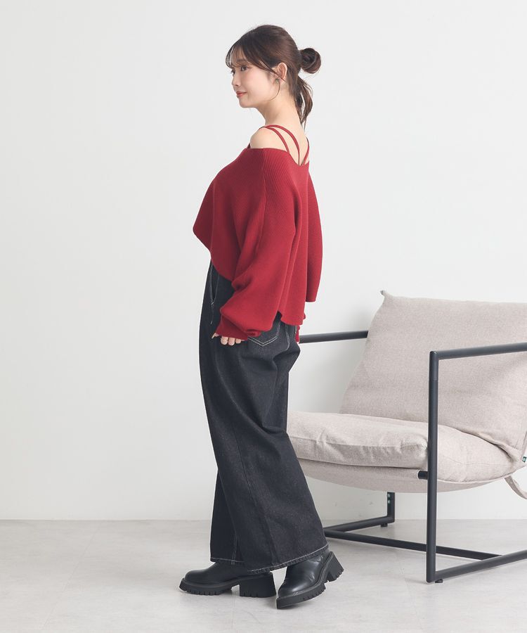 earth music&ecology「SET2点クロスニット+キャミソール」|ニット・セーター|