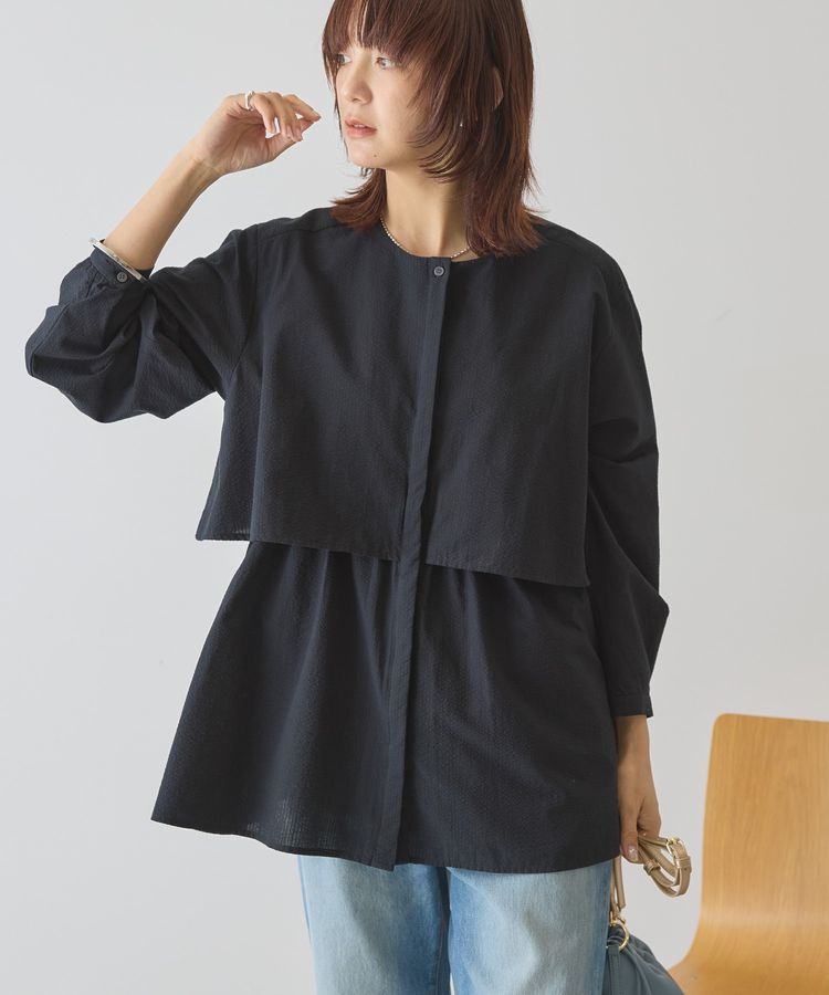 AMERICAN HOLIC「サッカーティアードブラウス」|シャツ・ブラウス|Black