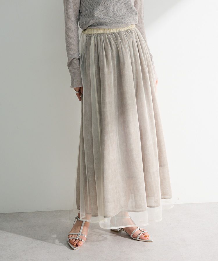 armonia「SET2点マーブル柄＋チュールスカート」|フレア|