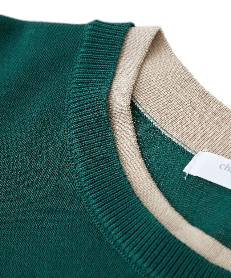 Green Parks「冷やっとすずやかレイヤーニットプルオーバー」|ニット・セーター|