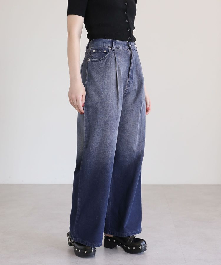 Green Parks「・SUGAR SPOON デニムワイドパンツ」|デニム|