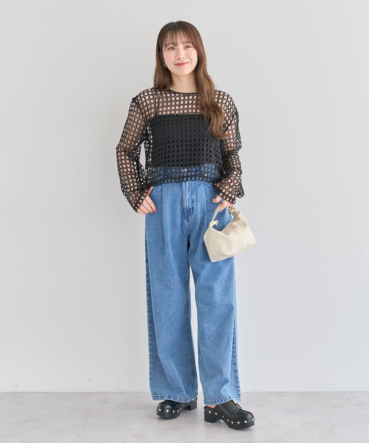 Green Parks「・SUGAR SPOON デニムワイドパンツ」|デニム|