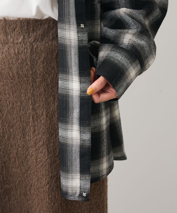 Green Parks「・ELENCARE DUE 2wayチェックビックシャツ」|チュニック|