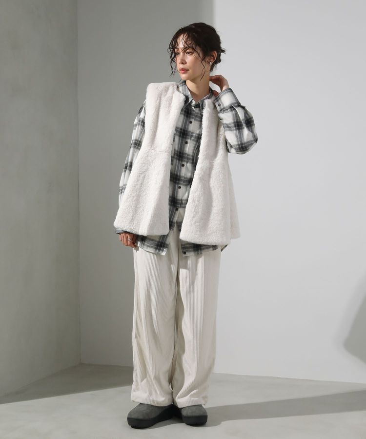 Green Parks「・ELENCARE DUE 2wayチェックビックシャツ」|チュニック|