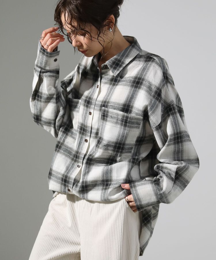 Green Parks「・ELENCARE DUE 2wayチェックビックシャツ」|チュニック|