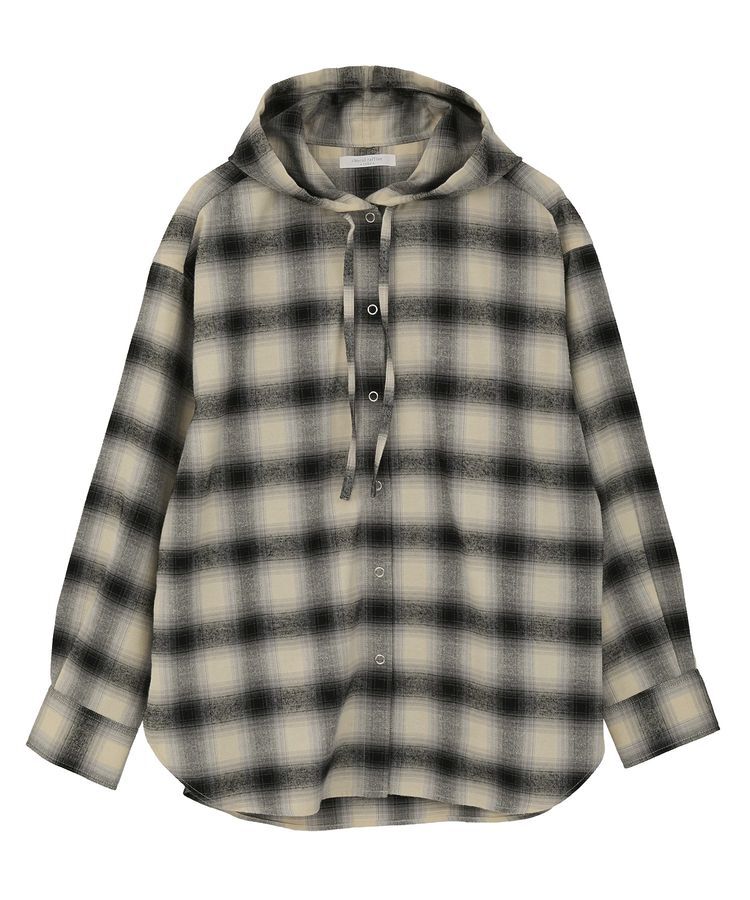 Green Parks「ネルチェックフードシャツ」|シャツ・ブラウス|