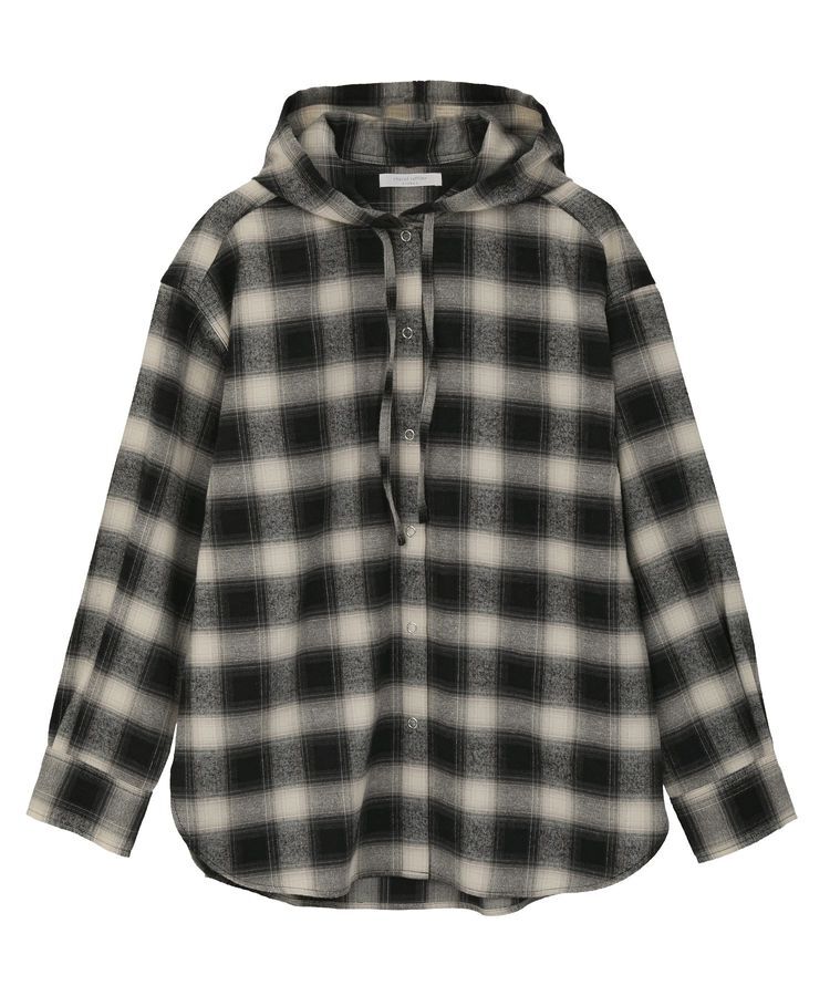 Green Parks「ネルチェックフードシャツ」|シャツ・ブラウス|