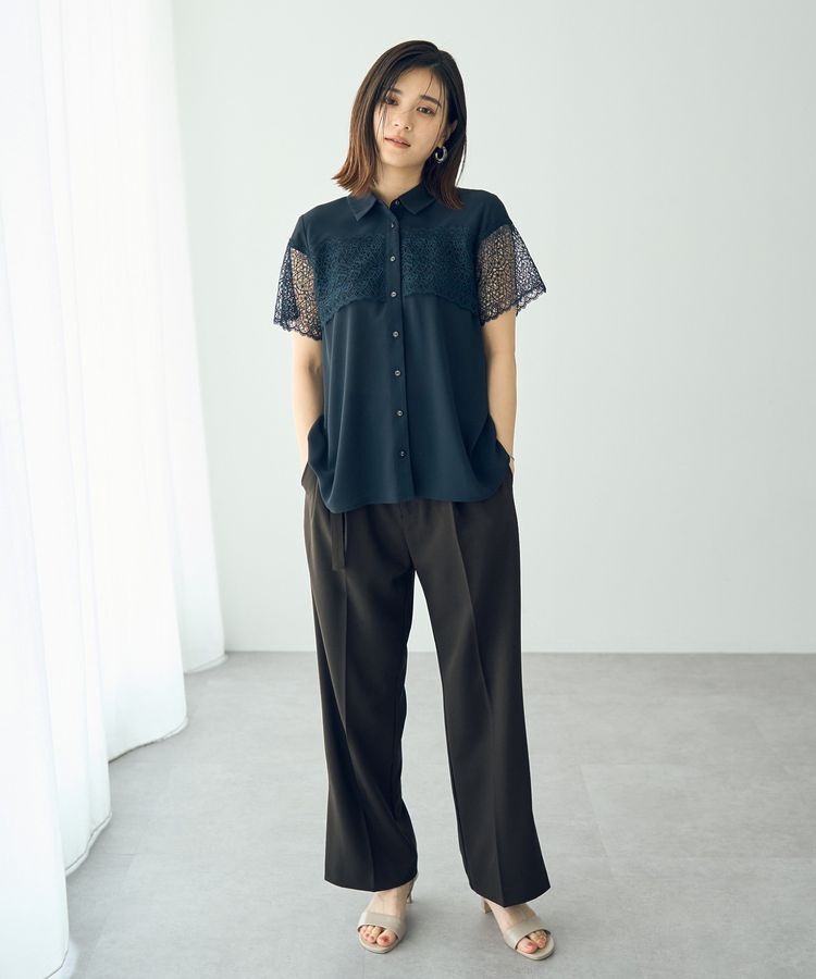 YECCA VECCA「ベルト付きタックストレートパンツ」|その他|