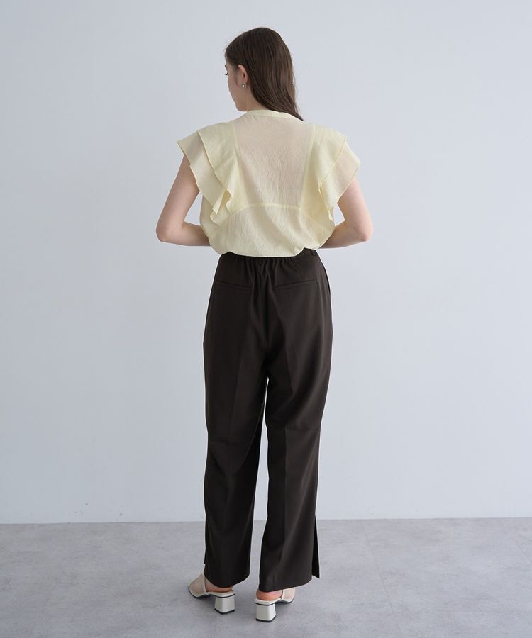 YECCA VECCA「ベルト付きタックストレートパンツ」|その他|