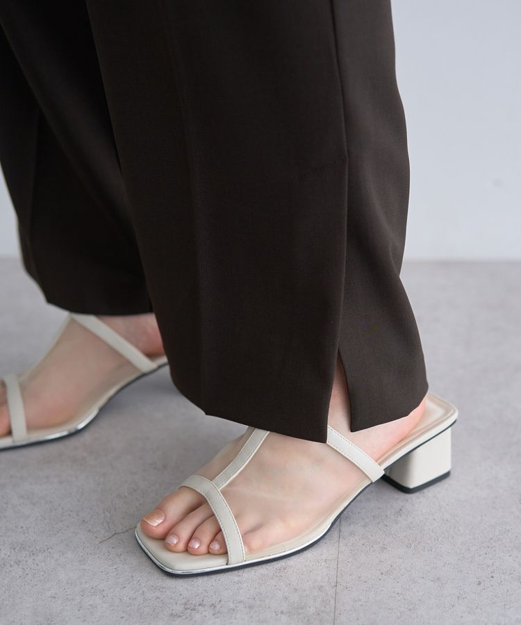 YECCA VECCA「ベルト付きタックストレートパンツ」|その他|