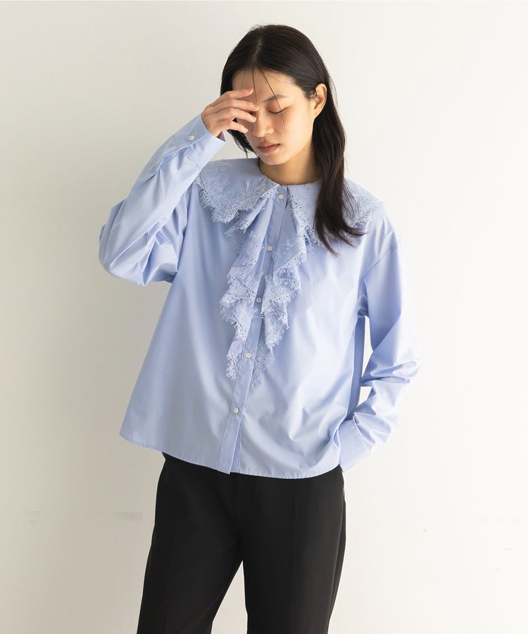 GARAGE OF GOOD CLOTHING「レースカラーラッフルブラウス」|シャツ・ブラウス|