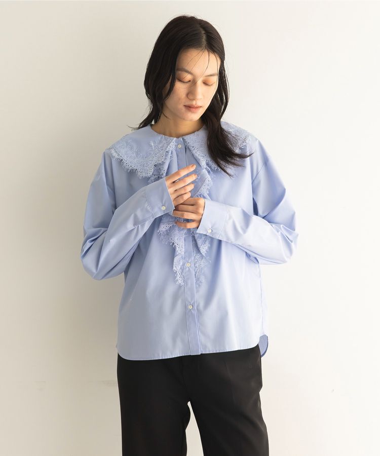 GARAGE OF GOOD CLOTHING「レースカラーラッフルブラウス」|シャツ・ブラウス|
