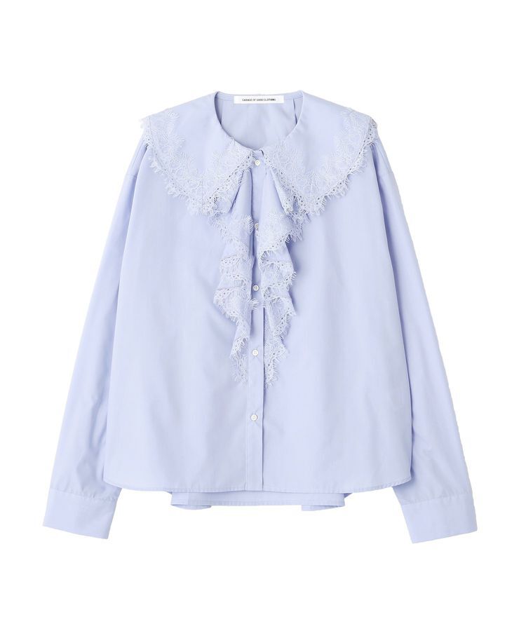 GARAGE OF GOOD CLOTHING「レースカラーラッフルブラウス」|シャツ・ブラウス|