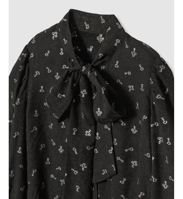 LOULOU WILLOUGHBY「【LOULOU WILLOUGHBY】KEYジャガードボウタイブラウス」|シャツ・ブラウス|