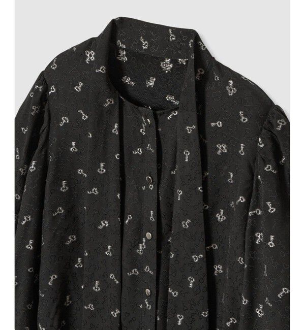 LOULOU WILLOUGHBY「【LOULOU WILLOUGHBY】KEYジャガードボウタイブラウス」|シャツ・ブラウス|