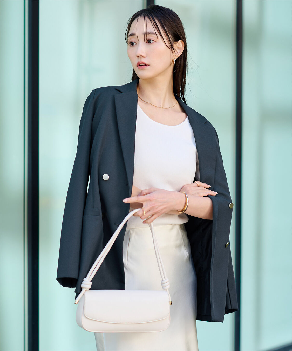 ur's「テーラードダブルブレストジャケット」|テーラードジャケット|ネイビー