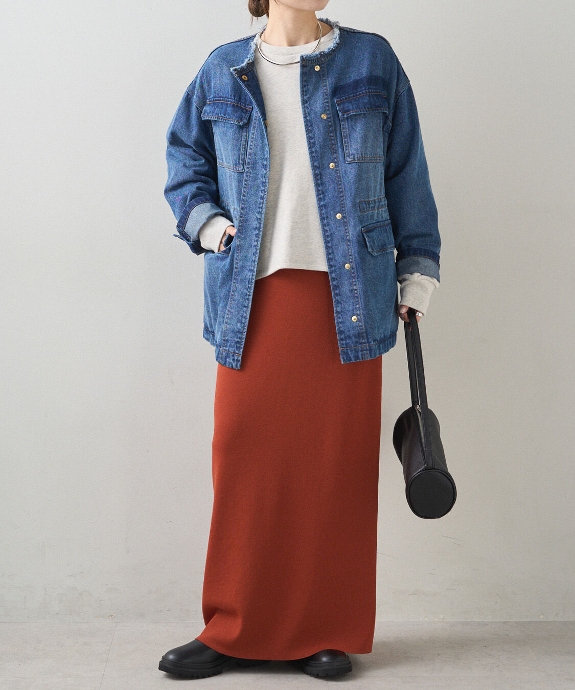  「《新色登場！/リバイバル》【-3kg見え / Du noir】ナロースカート」|スカート|