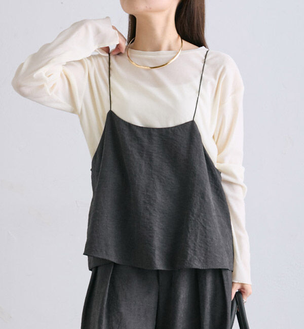  「【リバイバル】ナイロンチュールベロアクルーネックカットソー」|プルオーバー|