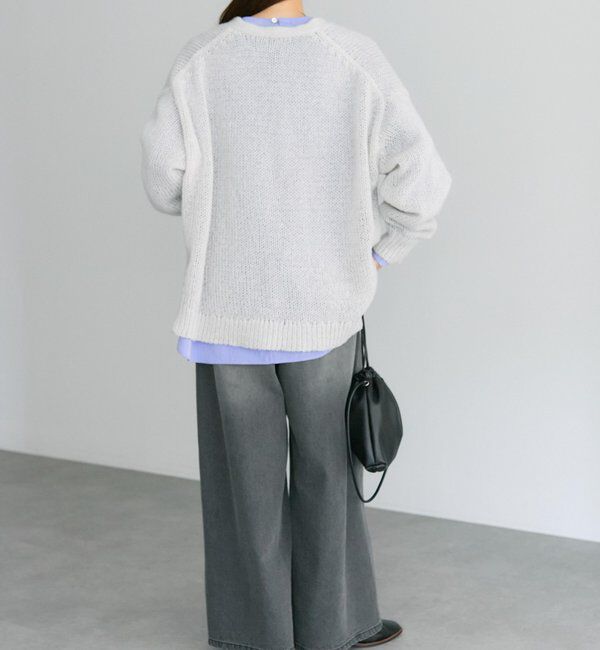  「3Gドロップ天竺ニットVネックカーディガン」|カーディガン|