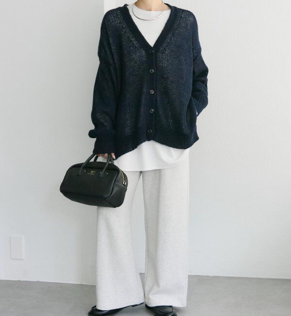  「3Gドロップ天竺ニットVネックカーディガン」|カーディガン|