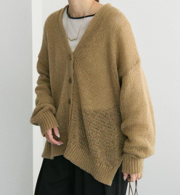  「3Gドロップ天竺ニットVネックカーディガン」|カーディガン|