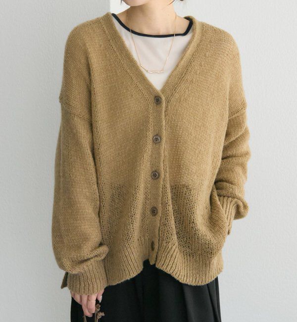  「3Gドロップ天竺ニットVネックカーディガン」|カーディガン|