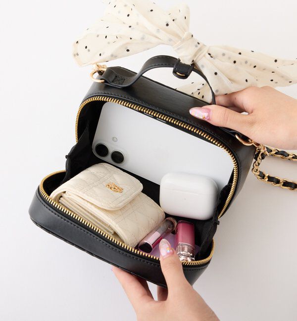  「リボンつきミニスクエアバッグ」|ショルダー・メッセンジャー|