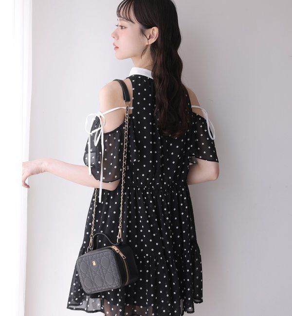  「リボンつきミニスクエアバッグ」|ショルダー・メッセンジャー|