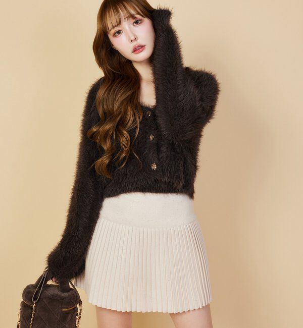  「milkyフェザーショートカーデ」|ニット・セーター|