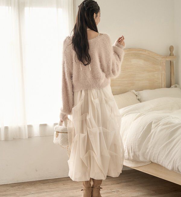  「milkyフェザーショートカーデ」|ニット・セーター|