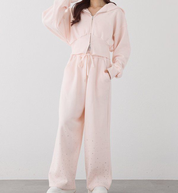  「【セットアップ可能】ビジューカットパンツ」|その他|