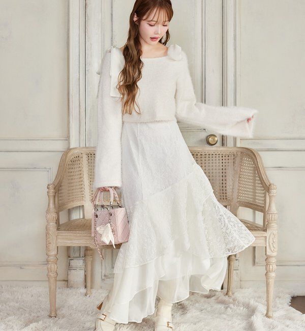  「【HolidayCollection】ニットSETイレヘムワンピース」|ワンピース|