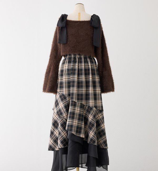  「【HolidayCollection】ニットSETイレヘムワンピース」|ワンピース|