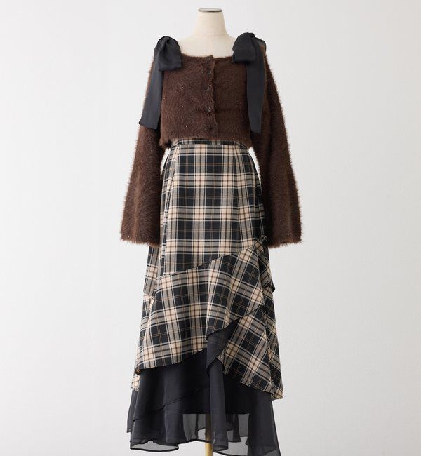  「【HolidayCollection】ニットSETイレヘムワンピース」|ワンピース|