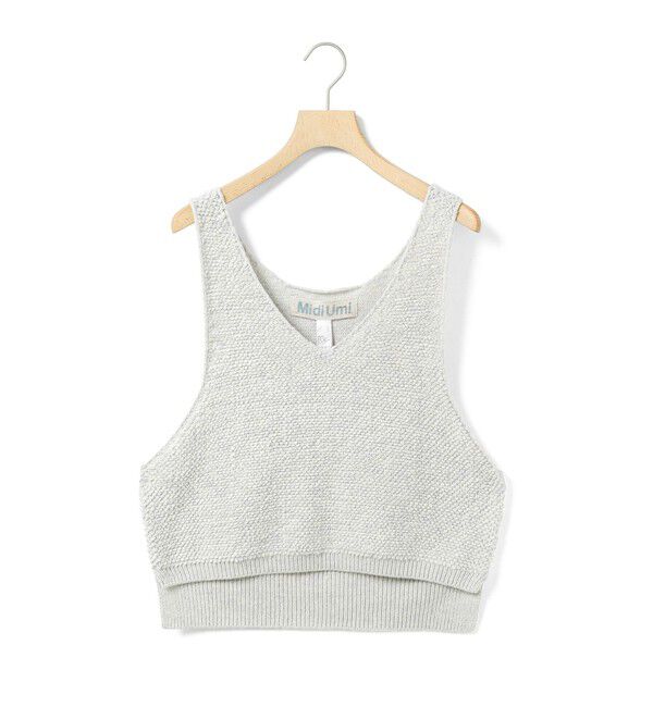 MidiUmi「MidiUmi パイルボアニットベスト」|ベスト・ジレ|アイボリー