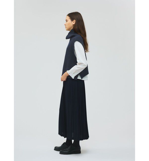 mizuiro ind「mizuiro ind ワッフルハイネックベスト」|ベスト・ジレ|