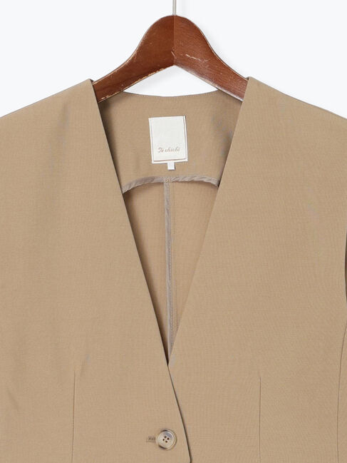 Te chichi「麻調Yカラージレ」|ダウンベスト・ベスト|