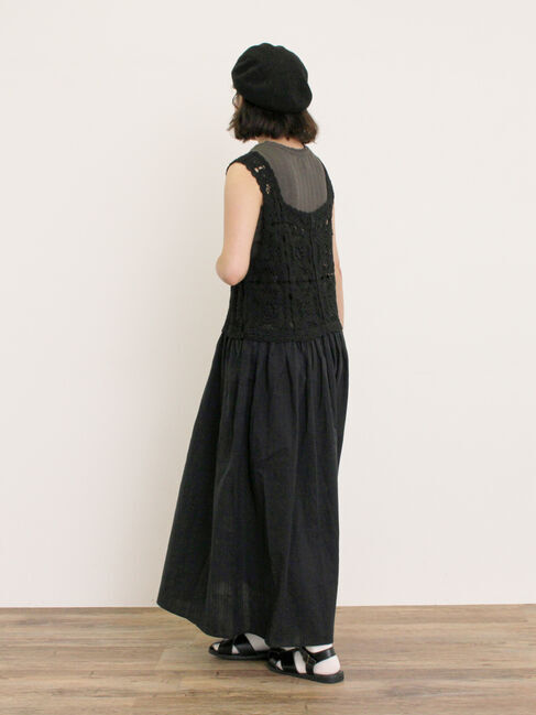 Samansa Mos2「【S/Mサイズ】かぎ針編み風ビスチェワンピース」|ワンピース|