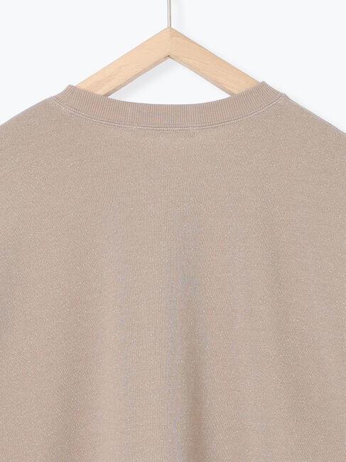 Samansa Mos2 blue「ラメ裏毛プルオーバー」|Tシャツ・カットソー|