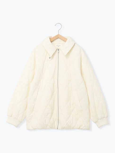 Samansa Mos2 blue「バルーンキルトジャケット」|その他|