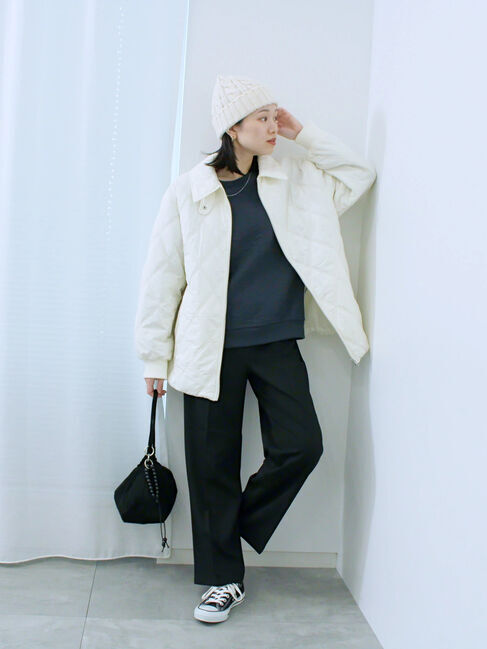 Samansa Mos2 blue「バルーンキルトジャケット」|その他|